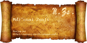 Mácsai Zsolt névjegykártya